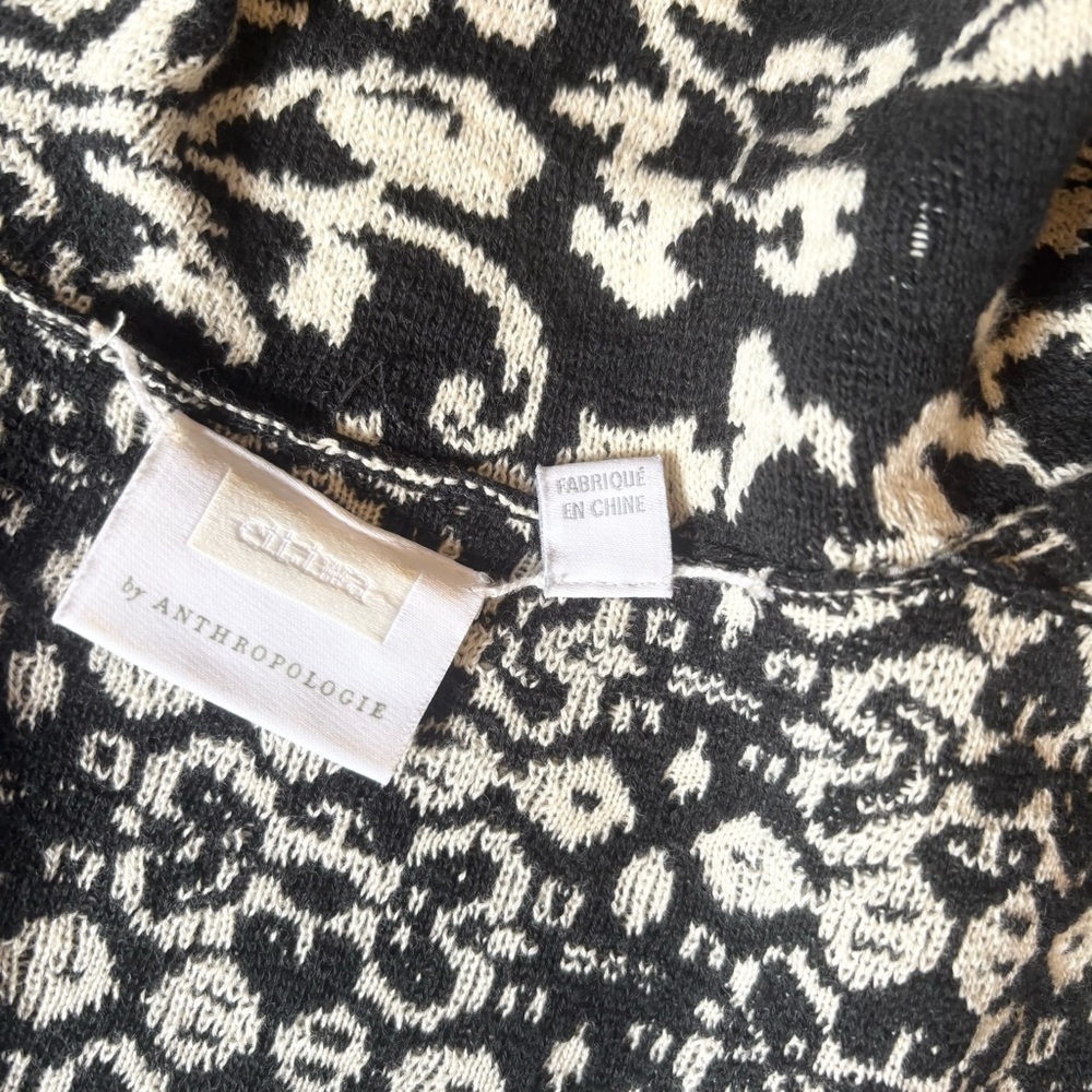 Anthropologie Ett:Twa Reversible Artisan Knit Floral Sweater Blazer Cardigan XS - Picture 8 of 14